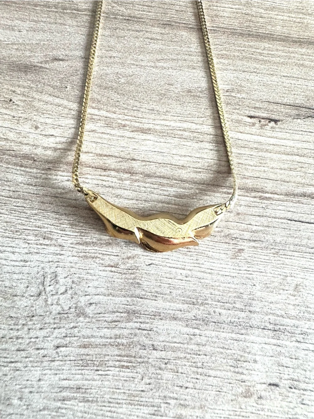 Vintage Gold Filled Triple Calla Lily  Pearl Necklace.